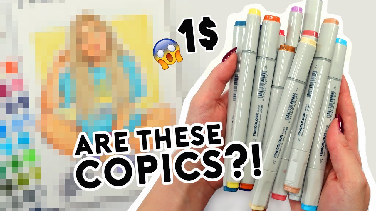 THE BEST COPIC DUPE OUT THERE? 🤔 Trying FINECOLOUR Markers & Drawing a VSCO Girl