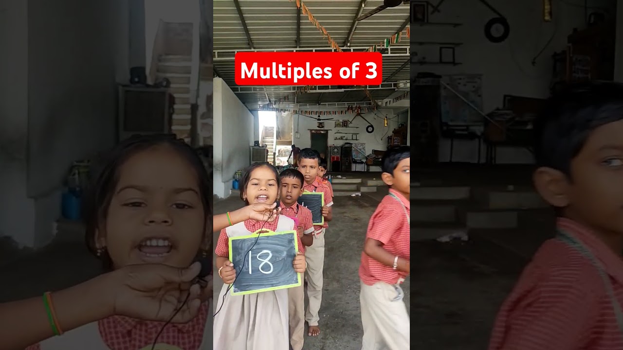 Multiples of 3 #school #vibgyor #education #maths #multiplication #tables