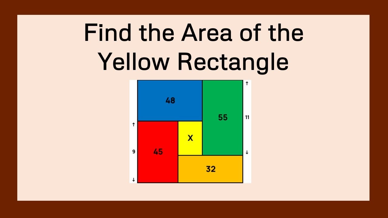 Can You Find the Area of the Yellow Rectangle in the Area Maze? - Geometry Puzzle