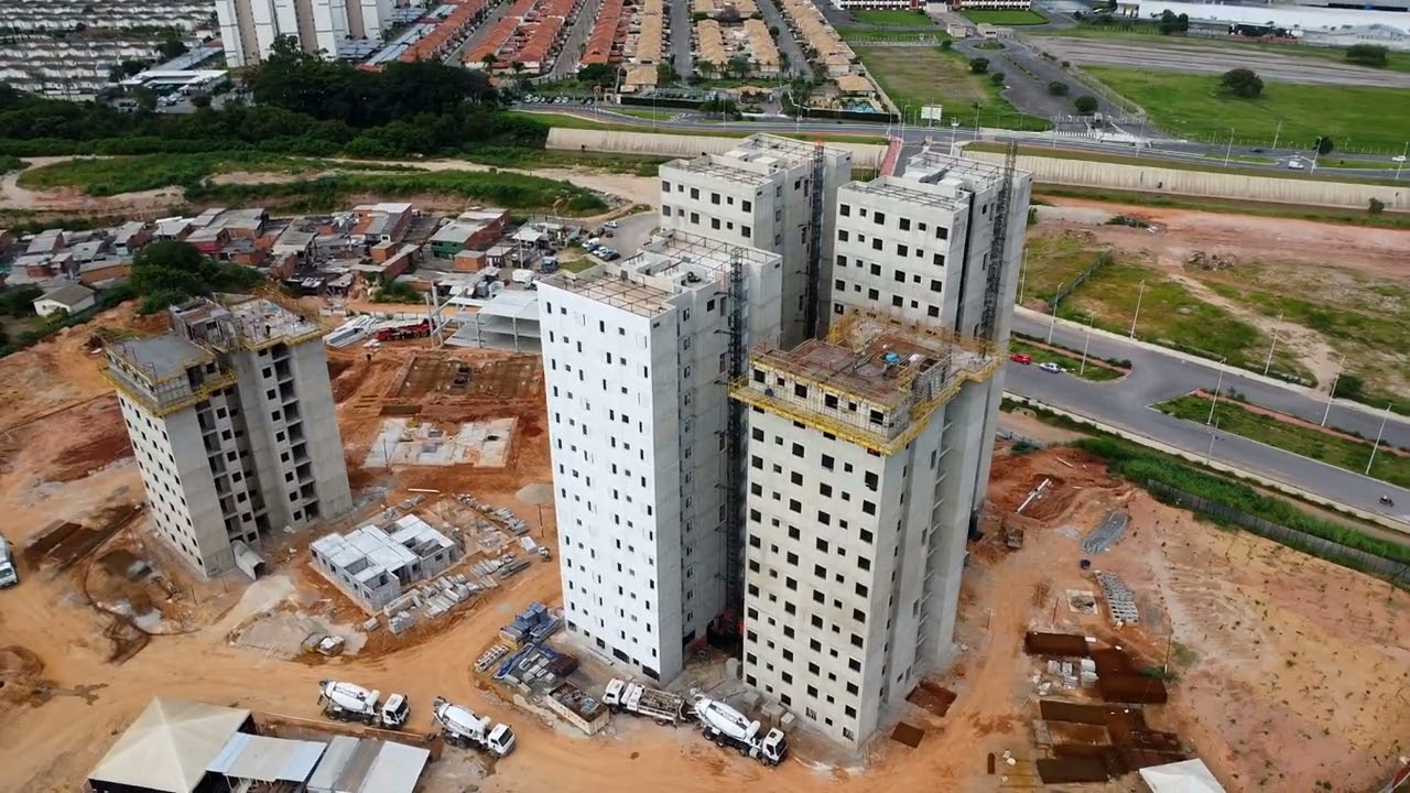 Construção do Gran VIC, conjunto de prédios em Jundiaí.