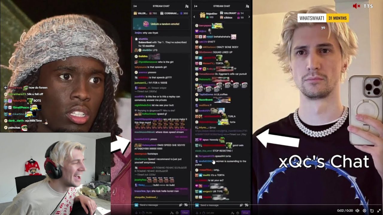 xQc отреагировал на сравнение чата Кая Джената, набравшего 100 тыс. зрителей, с его чатом, набрав...