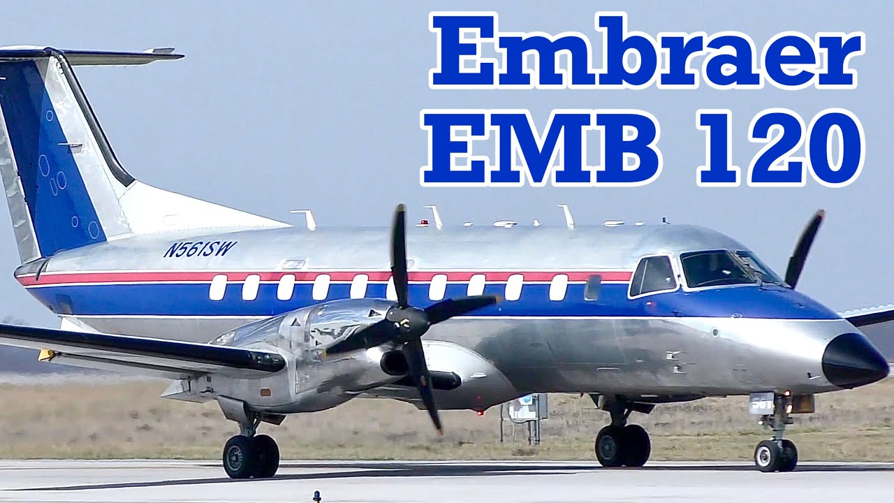 Rare! Embraer EMB 120 Brasilia Takeoff