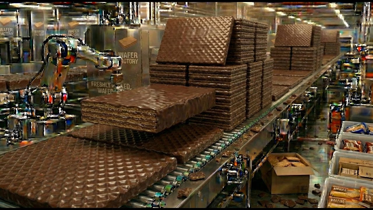 Inside a Wafer Factory: How Crispy Wafers are Made and Filled With Cream