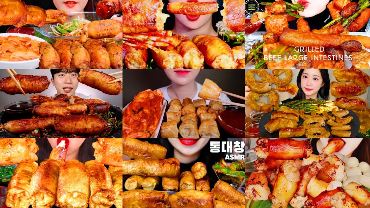 SATISFYING CRUNCHY SOUND MUKBANG COMPILATION * KOREAN FOOD DAECHANG EATING SHOW BEEF INTESTINES