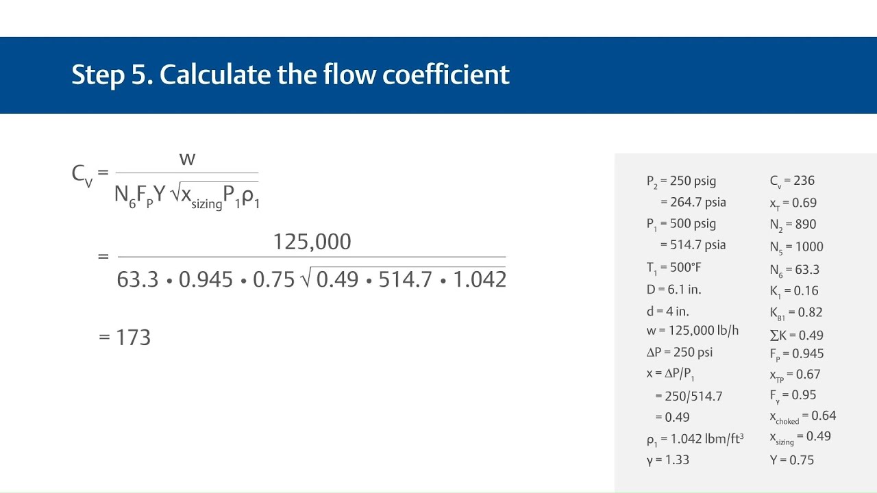 Video 7D - Control Systems Review - Valve Sizing Part 2 of 2