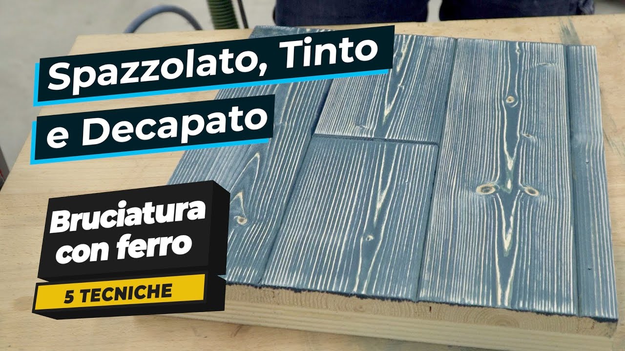 LEGNO SPAZZOLATO E DECAPATO - Bruciatura con piastra metallica rovente - Abbonati al mio Tipeee