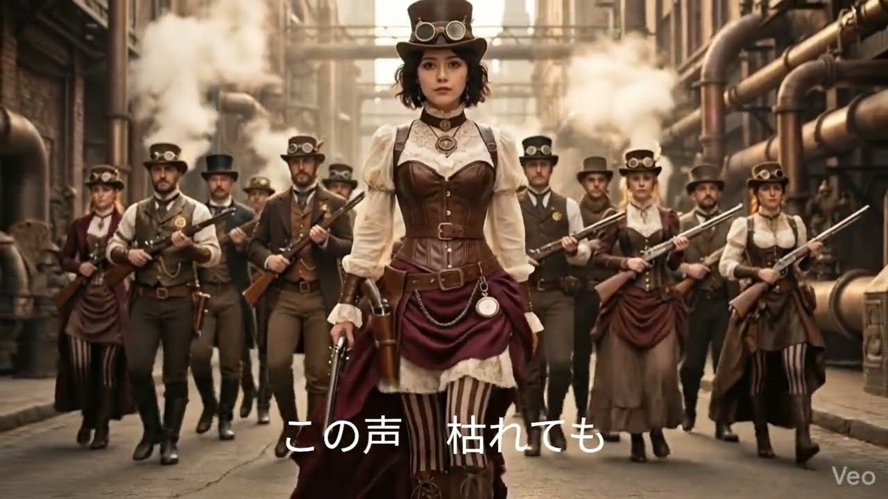 生成AI. MV　蒸気の空を駆けろ