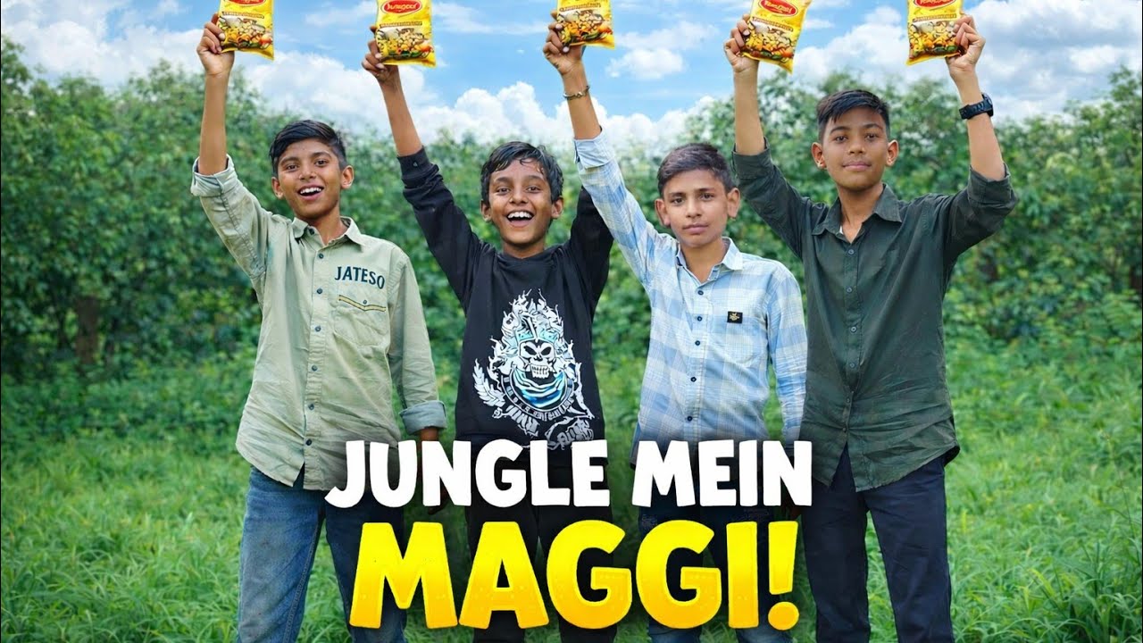 Jungle mein meggi 🍝🤠 ll full enjoy with friends #enjoy #youtubevideo #masti 