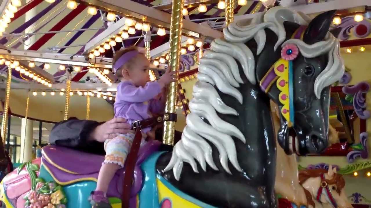 Erin's first visit to Salem's Riverfront Carousel