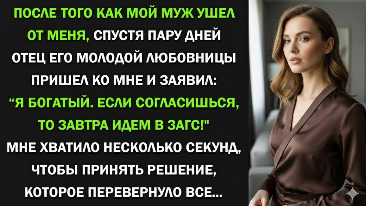 Муж бросил меня ради молодой любовницы. А через пару дней ее отец позвал меня замуж и...