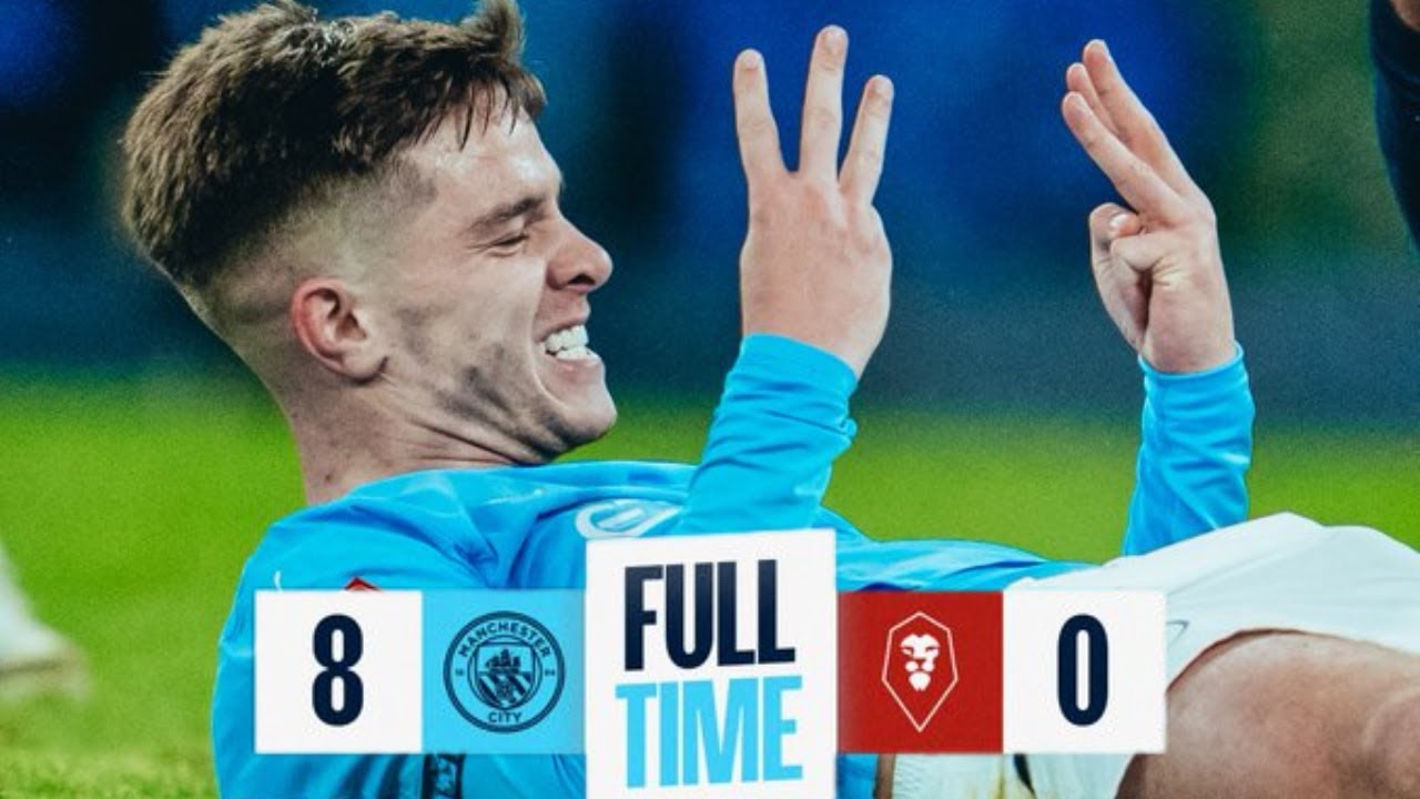Manchester City vs Salford City 8/0 in the Highlights FA Cup