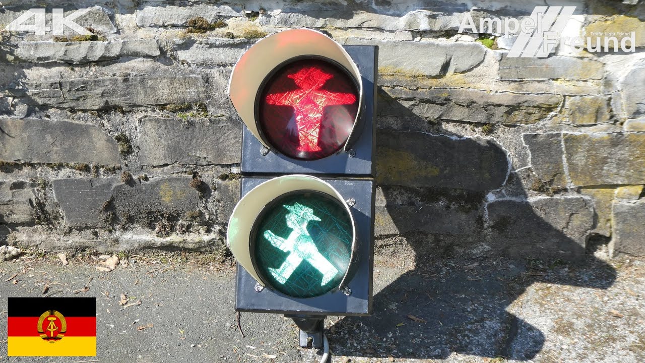 [4K] DDR/GDR Volkseigener Betrieb (VEB) Pedestrian Traffic light &Oslash;210