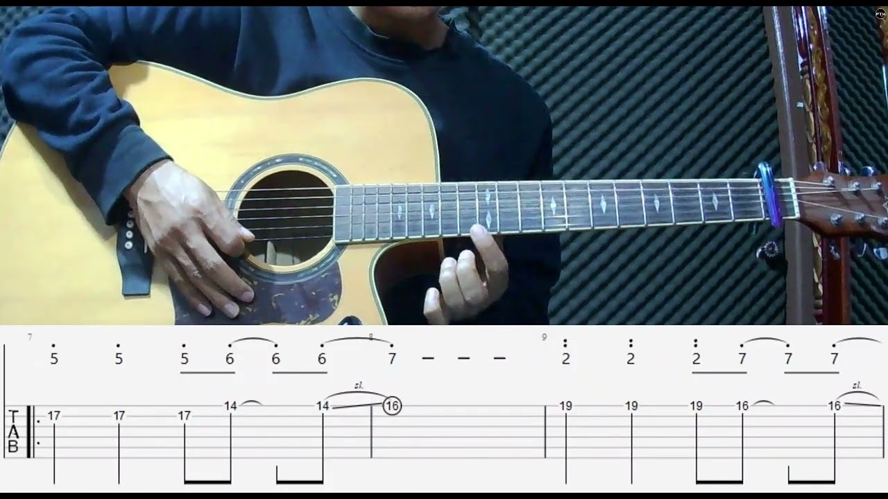 အားလုံးကိုကျော်ဖြတ်ရမယ် Guitar intro & solo tutorial by@pthguitar