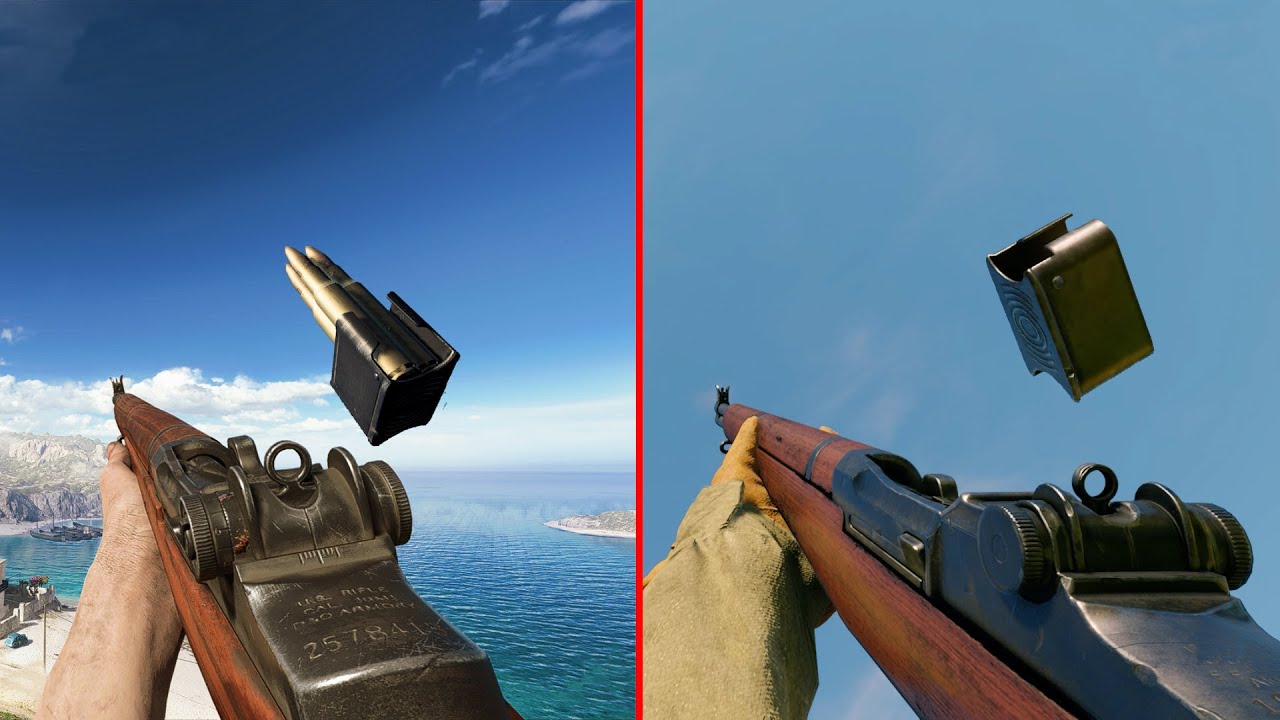 Enlisted Vs Battlefield 5 - Weapons sound & Reload Animation