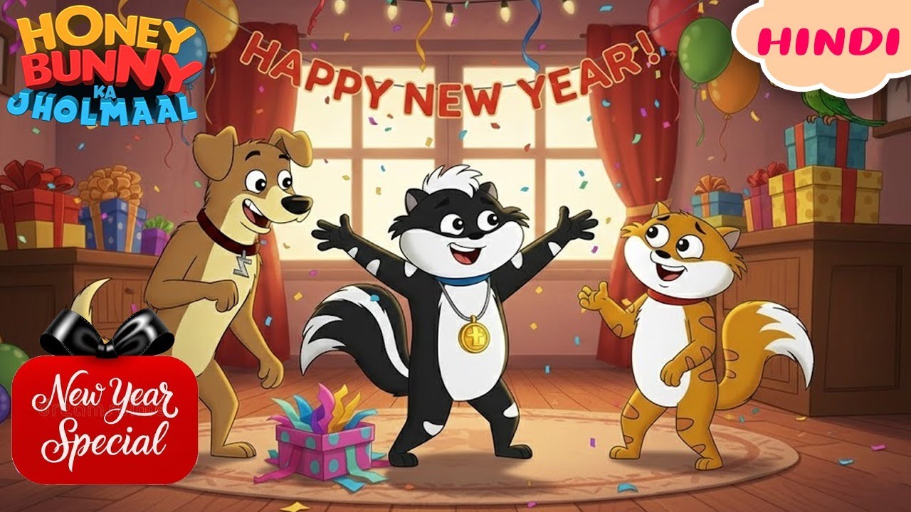 New Year  Special | Honey Bunny ने सबको New Year gift दिया|  Movie In Hindi | Kids Show