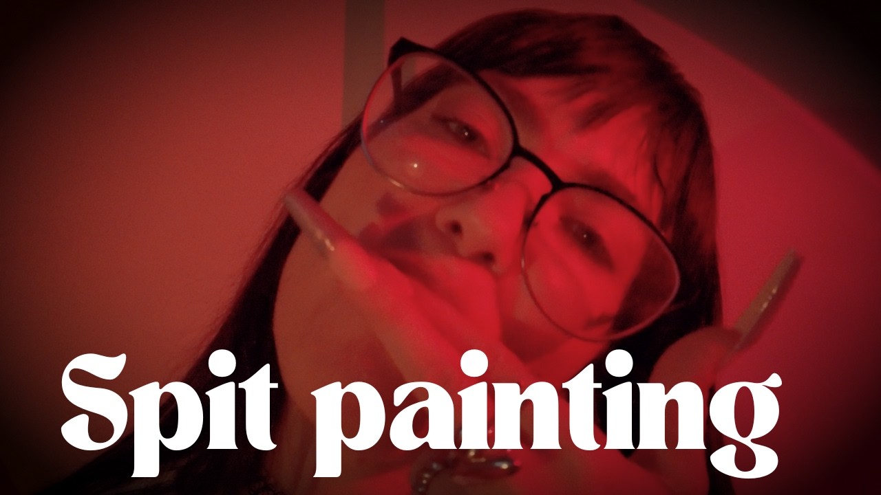 No mires esto si te dan cosquillas 😳 | ASMR Spit Painting