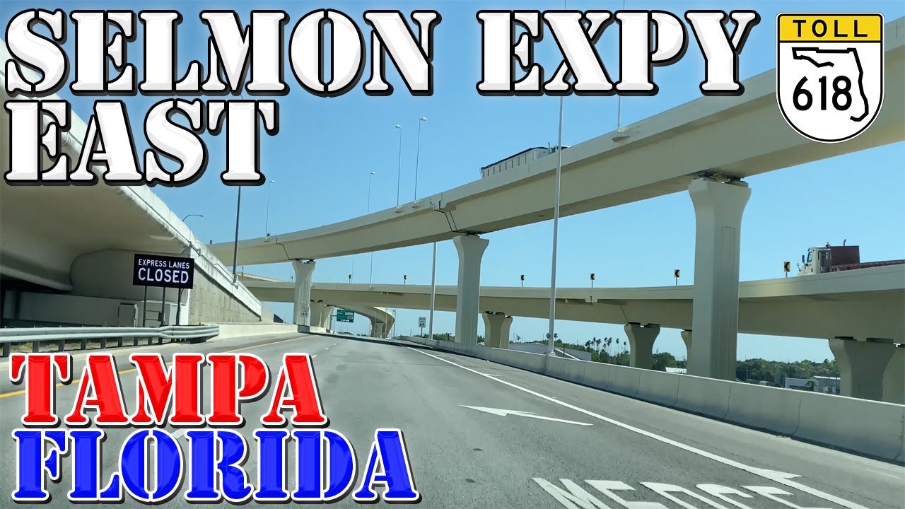 Selmon Expressway East - Tampa - Florida - 4K Highway Drive