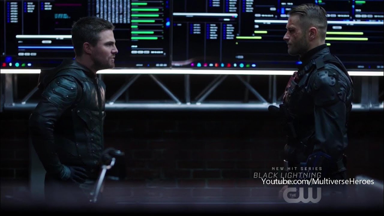 Arrow 6x12 Vigilante and Oliver Queen argue
