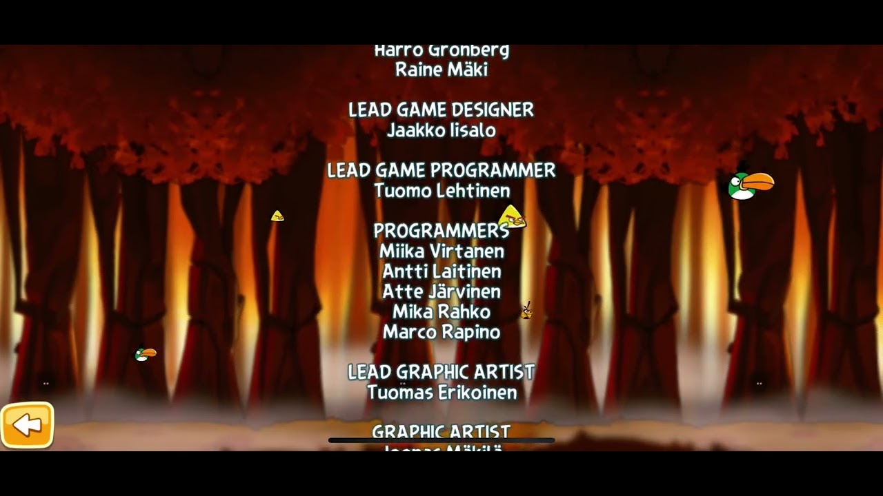 Angry Birds Seasons Credits