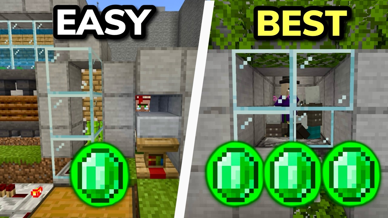 TOP 5 EMERALD FARMS in Minecraft Bedrock (MCPE/Xbox/PS/Switch/PC)