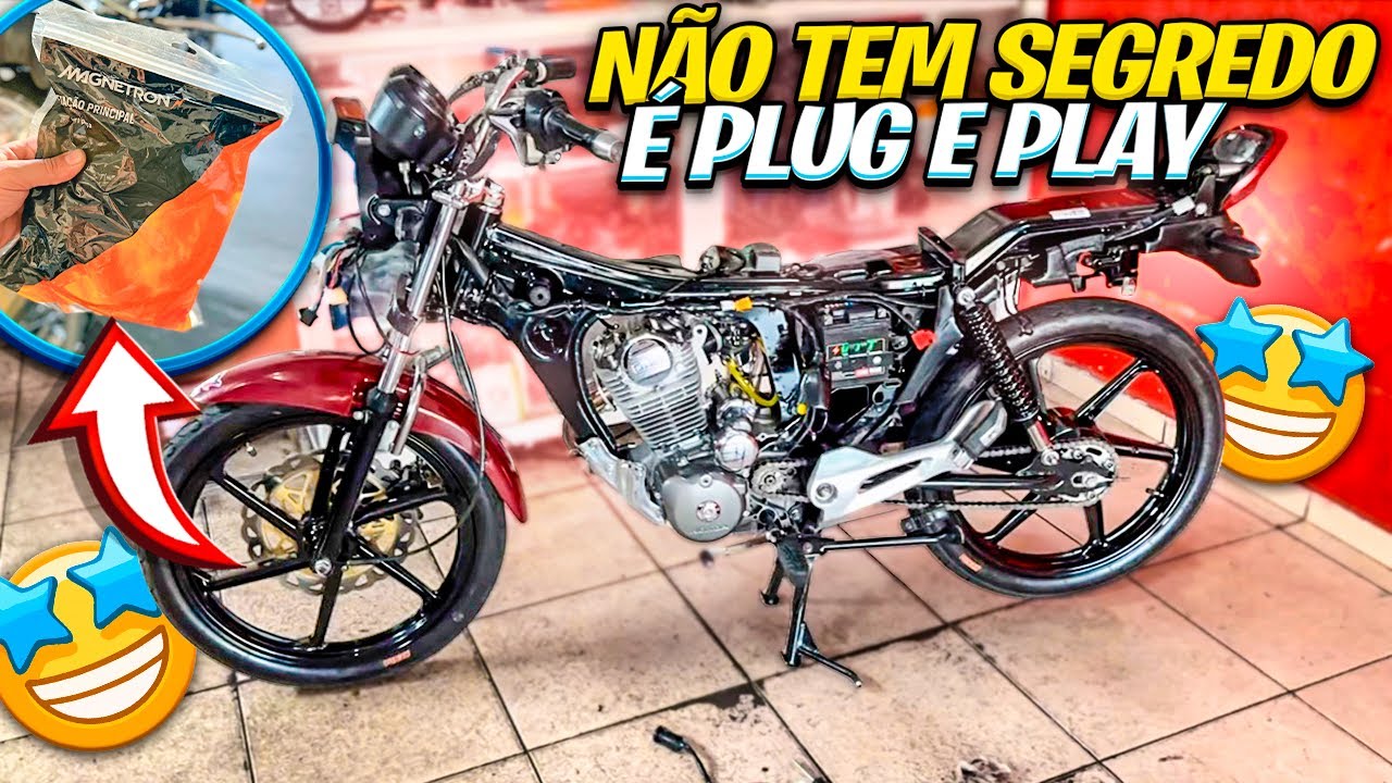 MONTAGEM DA EL&Eacute;TRICA DA TITAN ES NA TITAN KS 2000 COM PECAS @MagnetronMotos [ PT1 ]