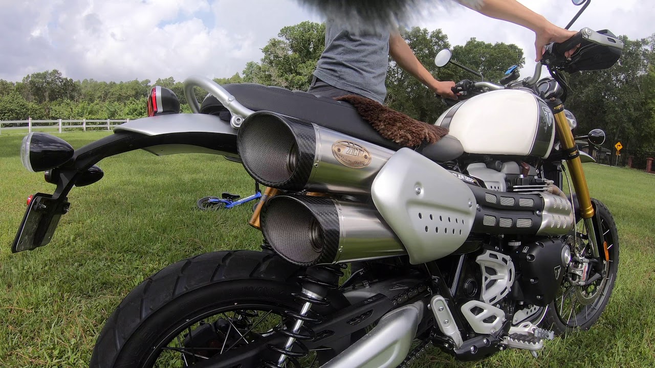 Zard Full Decat Exhaust Sound - Triumph 1200 Scrambler XE