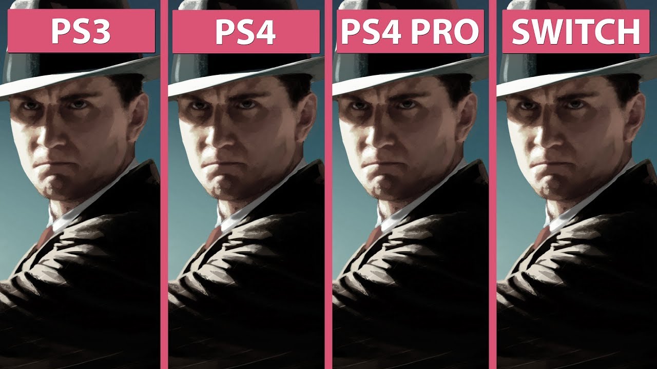 L.A. Noire – PS3 vs. PS4 vs. PS4 Pro 4K vs. Switch Graphics Comparison
