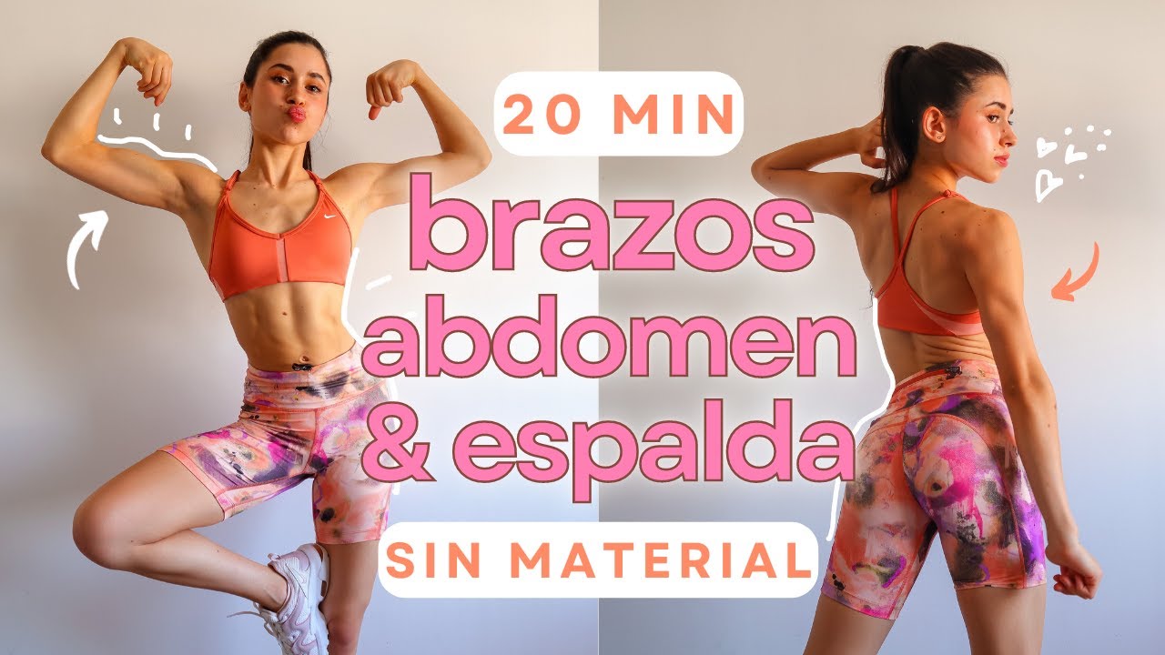 rutina de BRAZOS y ESPALDA 20 min ejercicios para brazos en casa SIN PESAS 🔥 - TONIFICAR Y DEFINIR