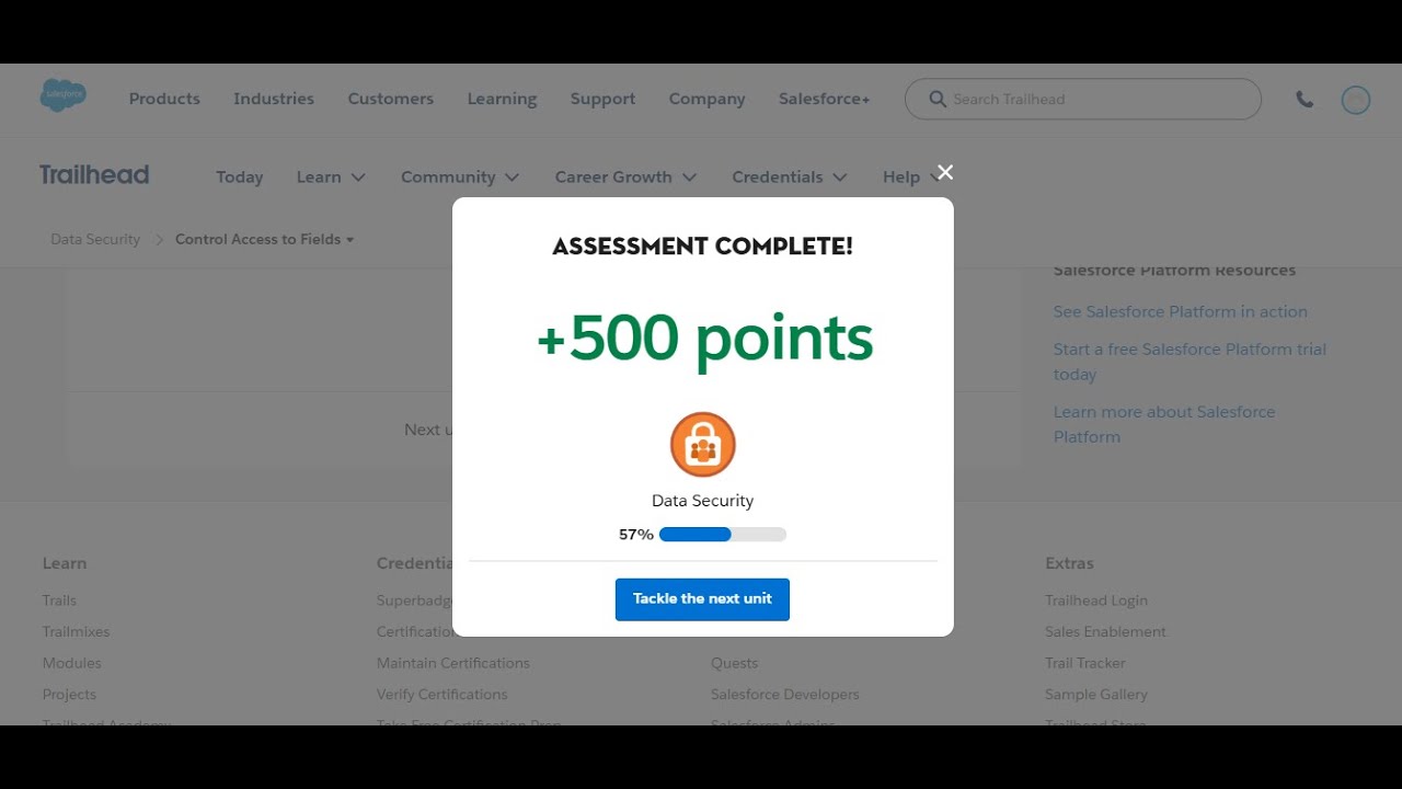 Control Access to Fields of Data Security in Trailhead Salesforce 2025!