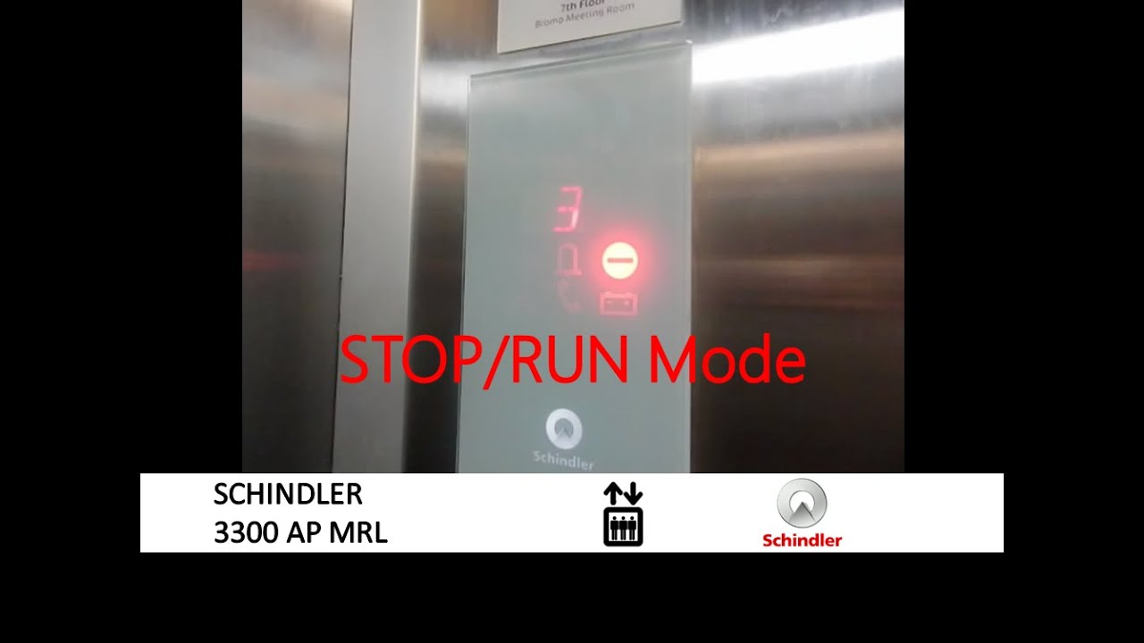 Schindler 3300 AP Elevator on STOP/RUN Mode