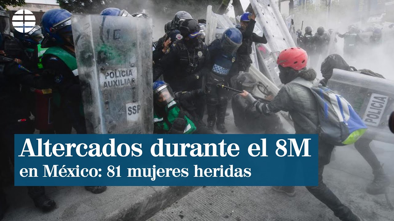 La marcha feminista en Ciudad de México deja 81 mujeres heridas, 62 de ellas policías