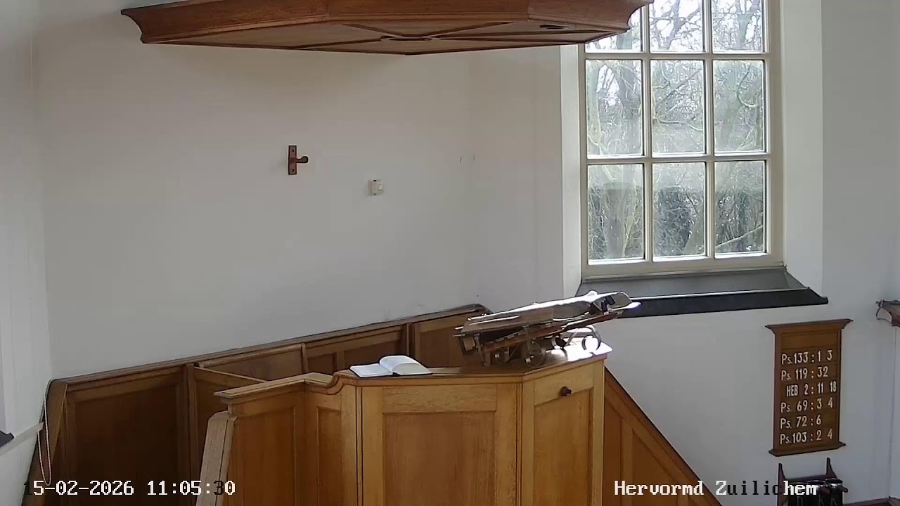 livestream Hervormd Zuilichem 15-02-2026 ds P. H. van Trigt uit Ede.