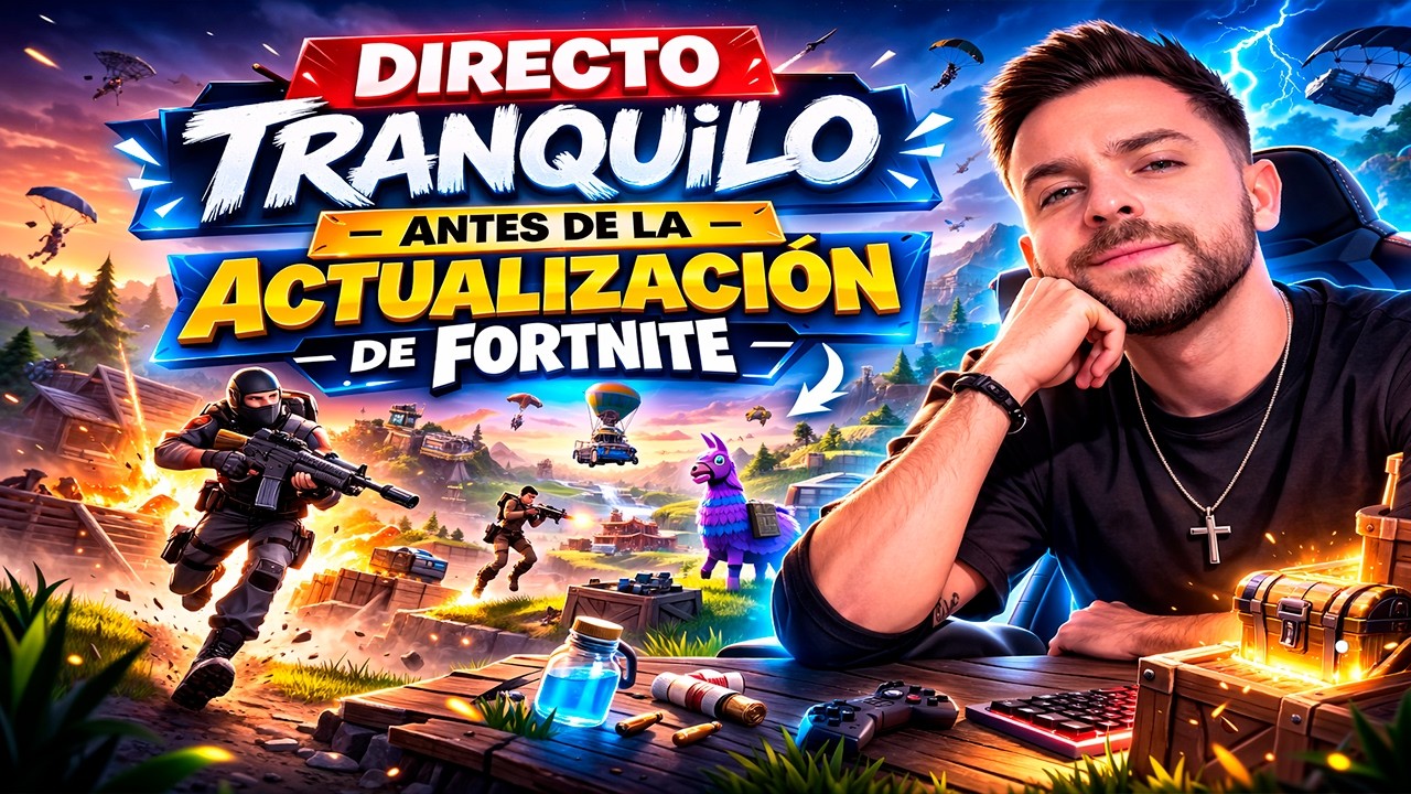 🌙 DIRECTO TRANQUILO antes de la GRAN ACTUALIZACIÓN de mañana 🔥 | Fortnite en vivo
