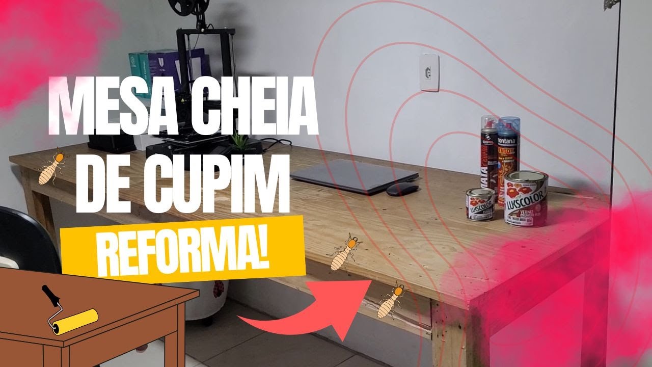 Como Restaurei Minha Mesa de Madeira com Cupim