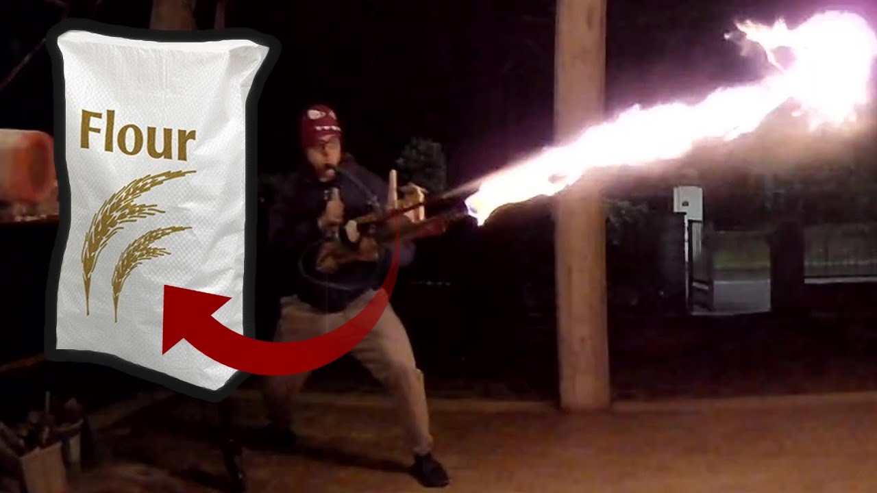 I Made a Flour Flamethrower