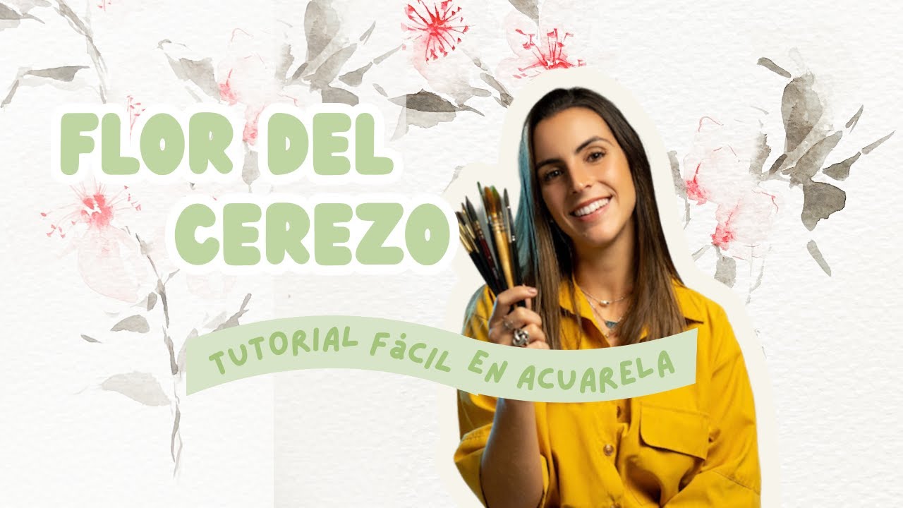 Pintá una flor Flor de Cerezo en acuarela | Tutorial fácil