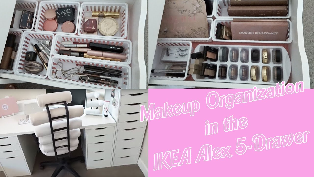 MAKEUP ORGANIZATION IN IKEA ALEX DRAWERS