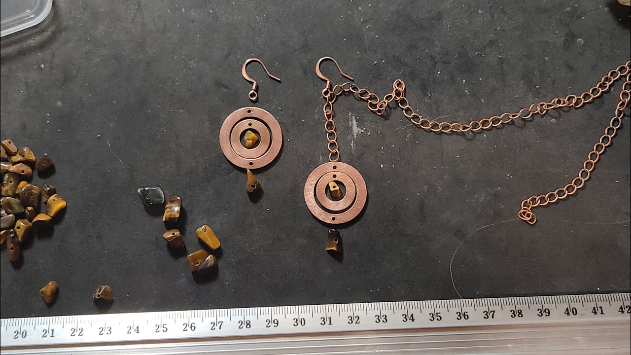 Part 1: Copper Washer and Tiger Eye Beaded Earrings/ Jewelry Wednesday/Jewelry Building