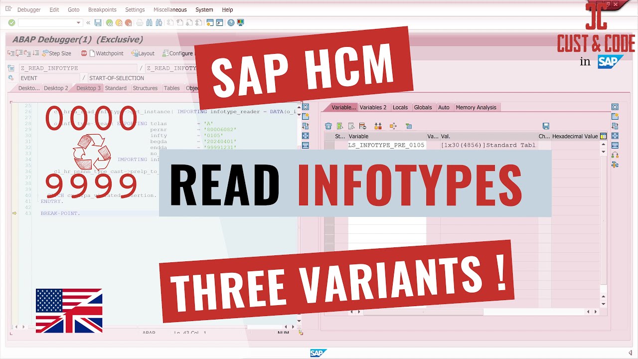 SAP HCM - 3 Variants for reading Infotypes 0000-9999 [english]