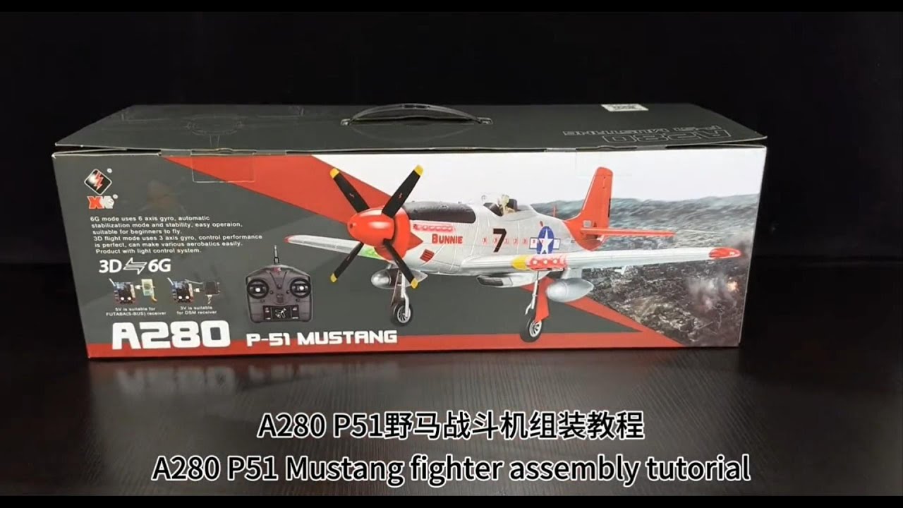 Here comes the assembly tutorial for WLtoys A280 P51 Mustang Fighter!