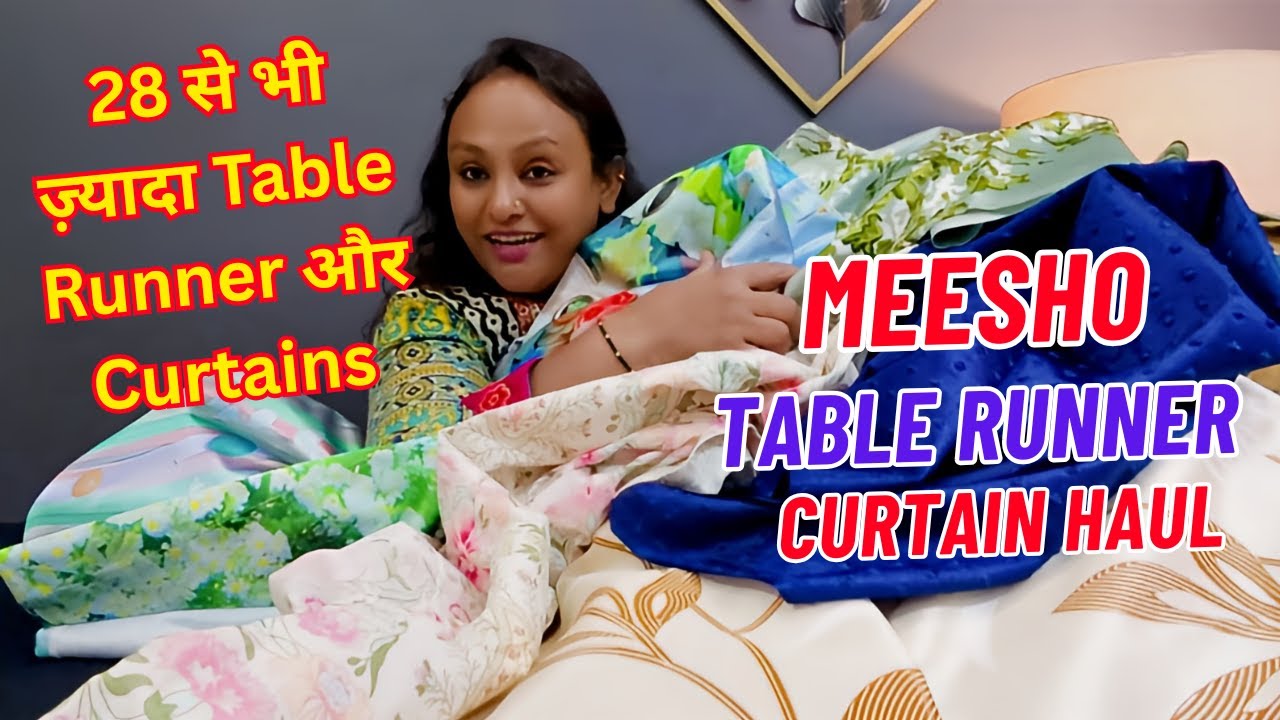 Meesho Best Selling Table Runner & Curtain Mega Haul Price Starts From Rs. 155 | Over 28 Products
