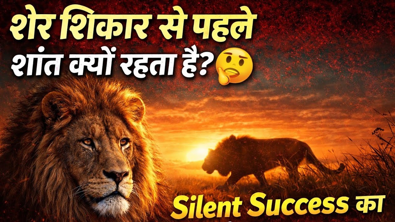 शेर शिकार से पहले शांत क्यों रहता है? | Silent Success का सबसे बड़ा रहस्य | Hindi Motivation