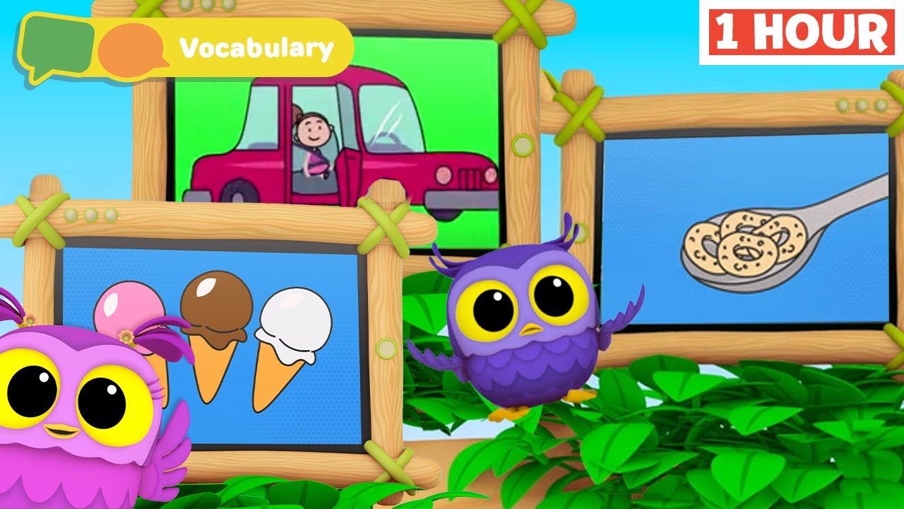 Vocabulary for Kids | Hoot, Scoot & What | Learn New & First words for toddlers | First University