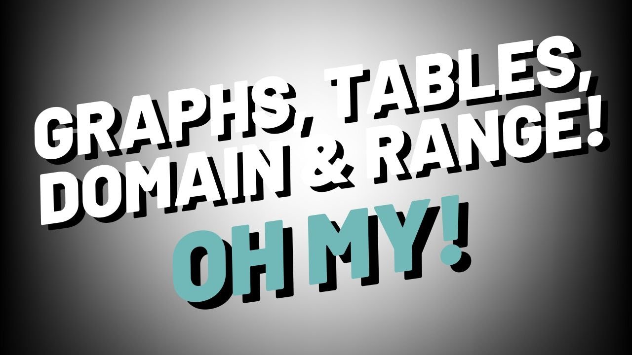 Graphs, Tables, Domain & Range: OH MY!