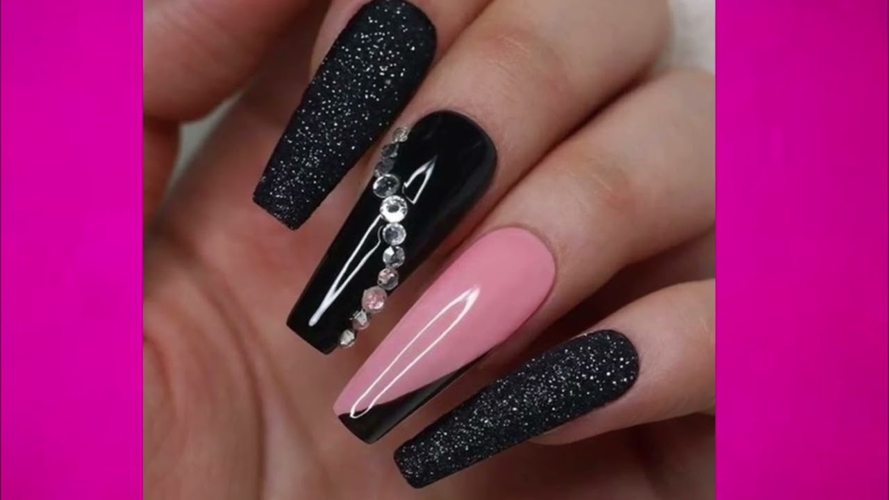 Top 20 unhas pretas decoradas. Lindas Inspira&ccedil;&otilde;es. Nail Designer.