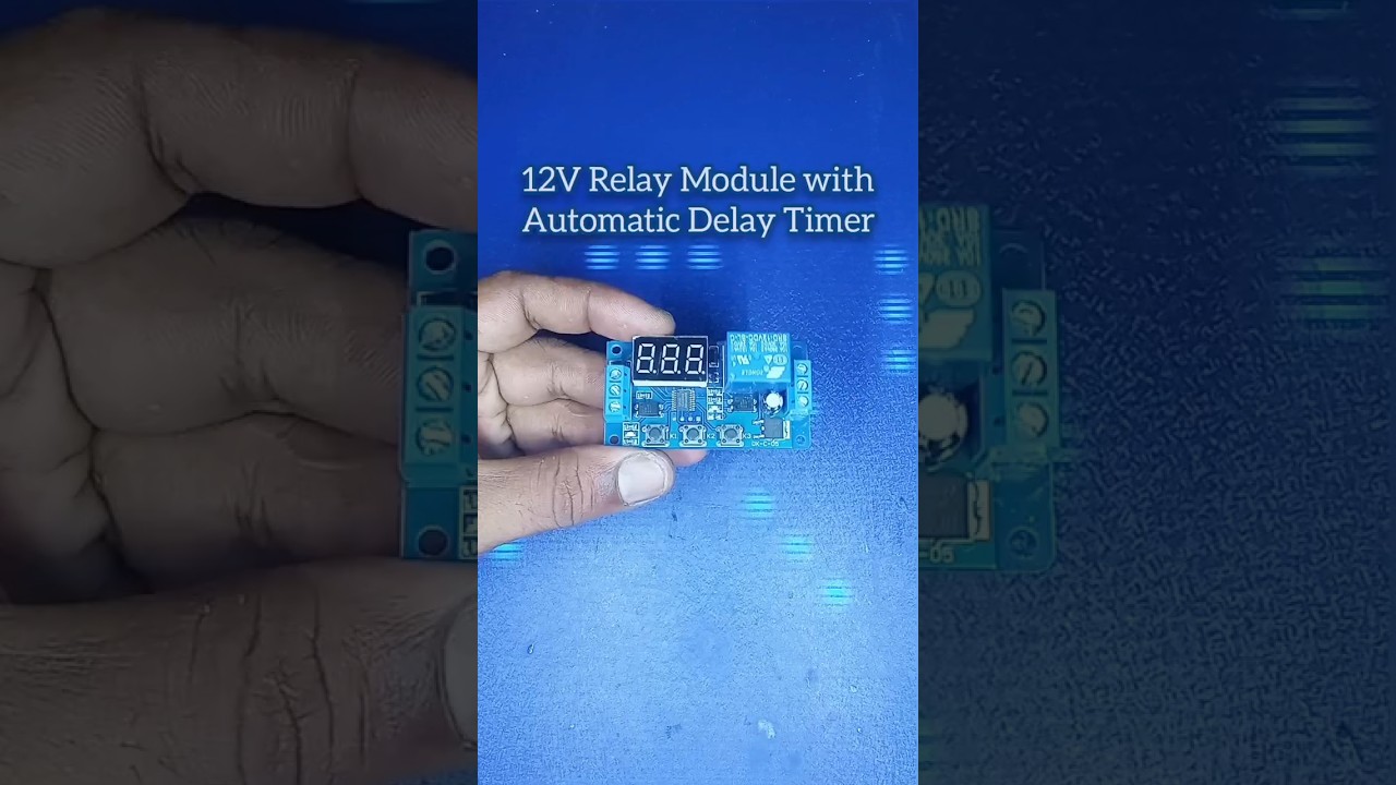 how to wire 12v relay module with automatic delay timer #shortsviral