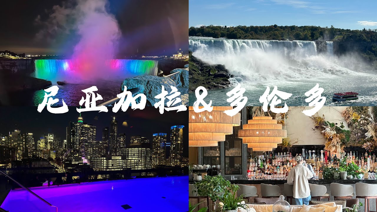 人生必打卡景点尼亚加拉大瀑布 | 自驾8小时白天开到黑夜导航带到无人小径 | 看到野生动物？| 开车跨国从美国到加拿大 | 网红酒店1 hotel | 第一次异国还车