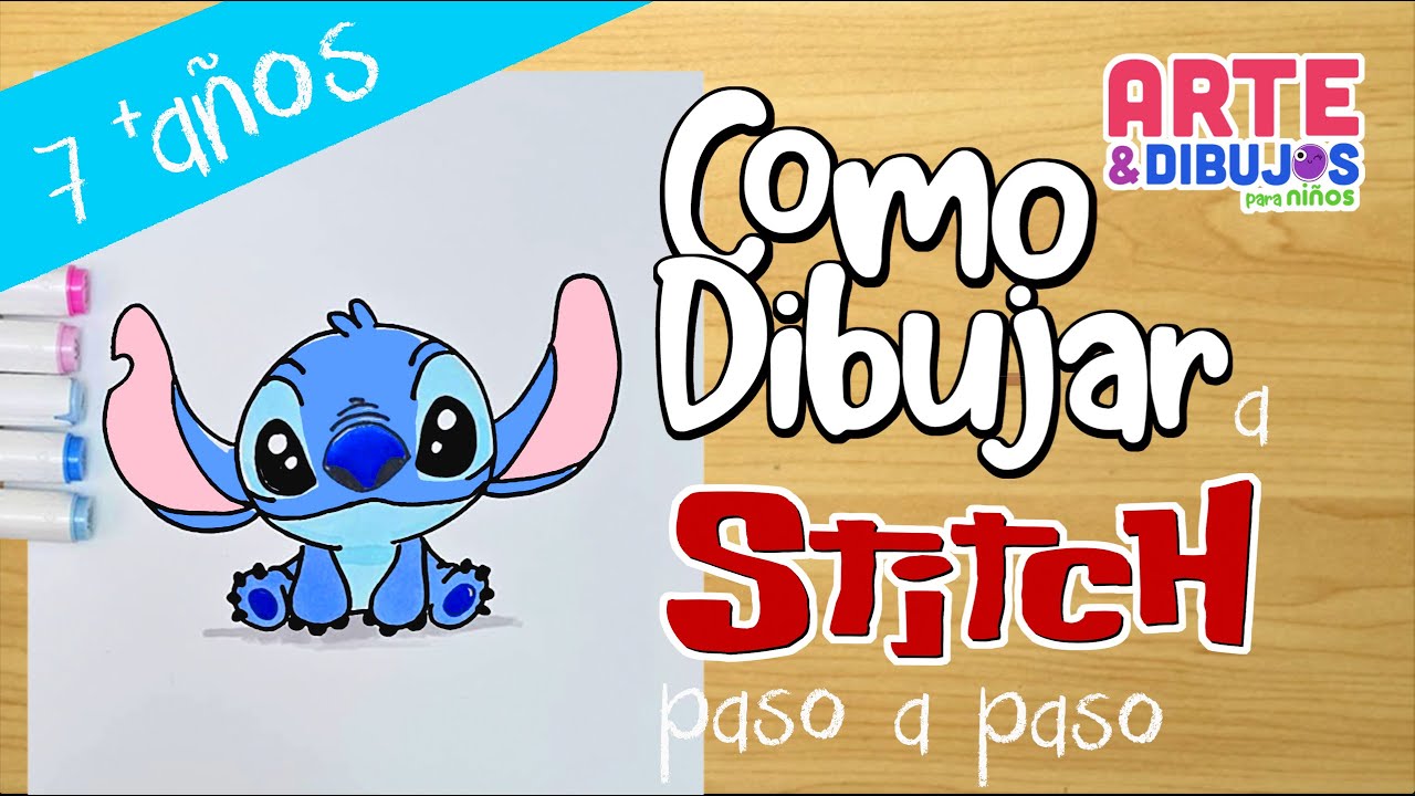 Como dibujar A STITCH | Arte y Dibujos para Ni&ntilde;os