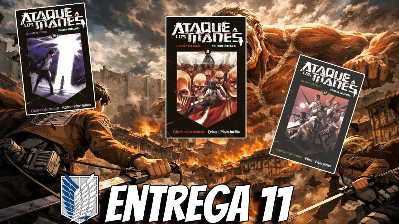 Unboxing Ataque a los Titanes Salvat Entrega 11 📚 Tomos 30, 31 y 32 + Póster Exclusivo