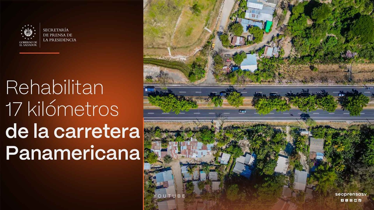 Gobierno del Presidente Nayib Bukele entrega rehabilitación vial en la carretera Panamericana